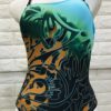 Traje de baño entero con abertura en la espalda y colores en contraste - Imagen 7